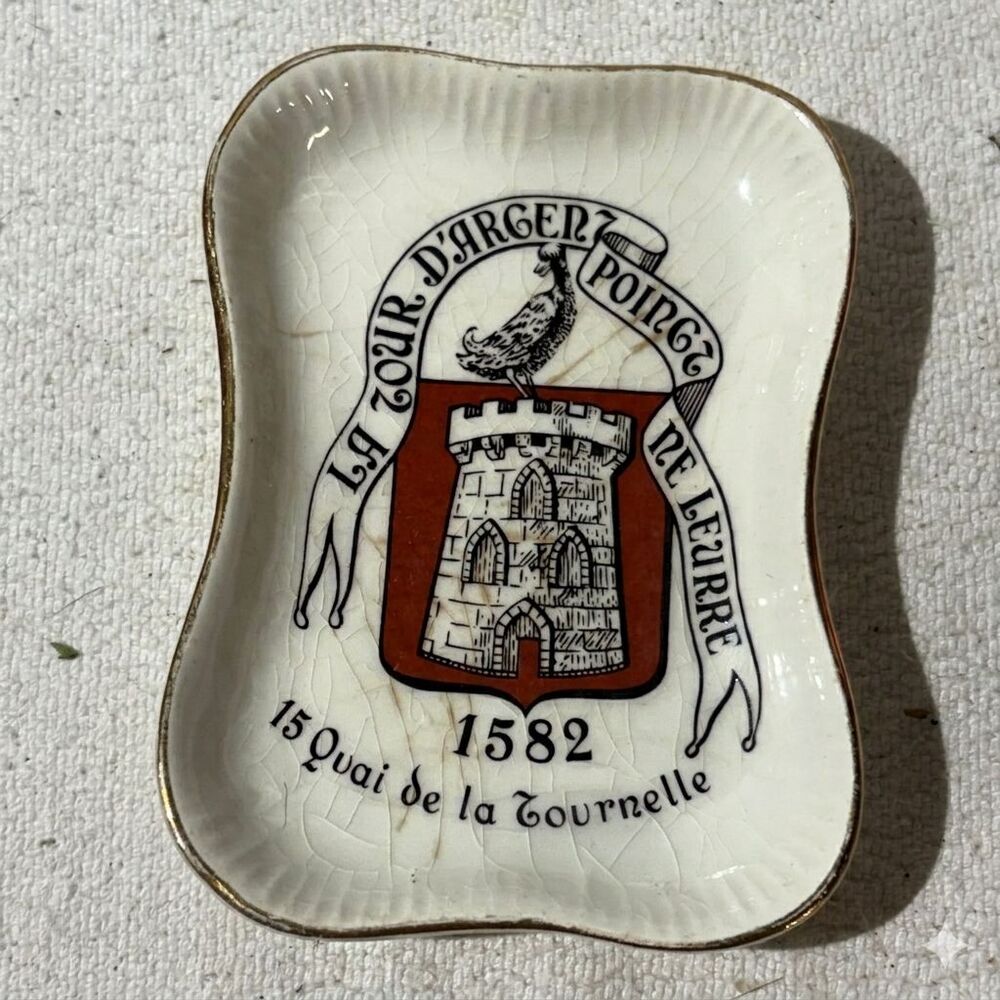 Vintage Longchamp Tour D'Argent Ashtray Trinket Dish-Paris